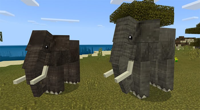 Download Elephants & Mammoths addon for Minecraft Bedrock Edition for Android