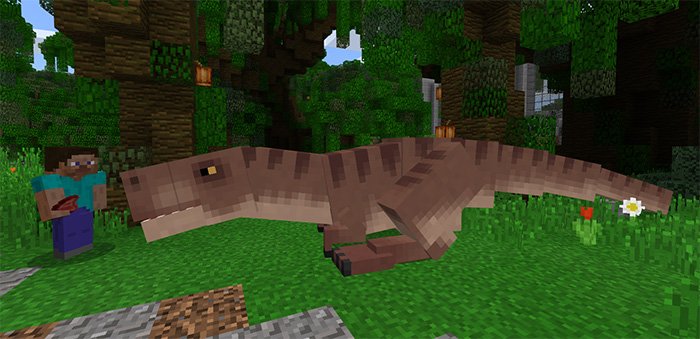 Download T-Rex addon for Minecraft Bedrock Edition 1.8 for Android